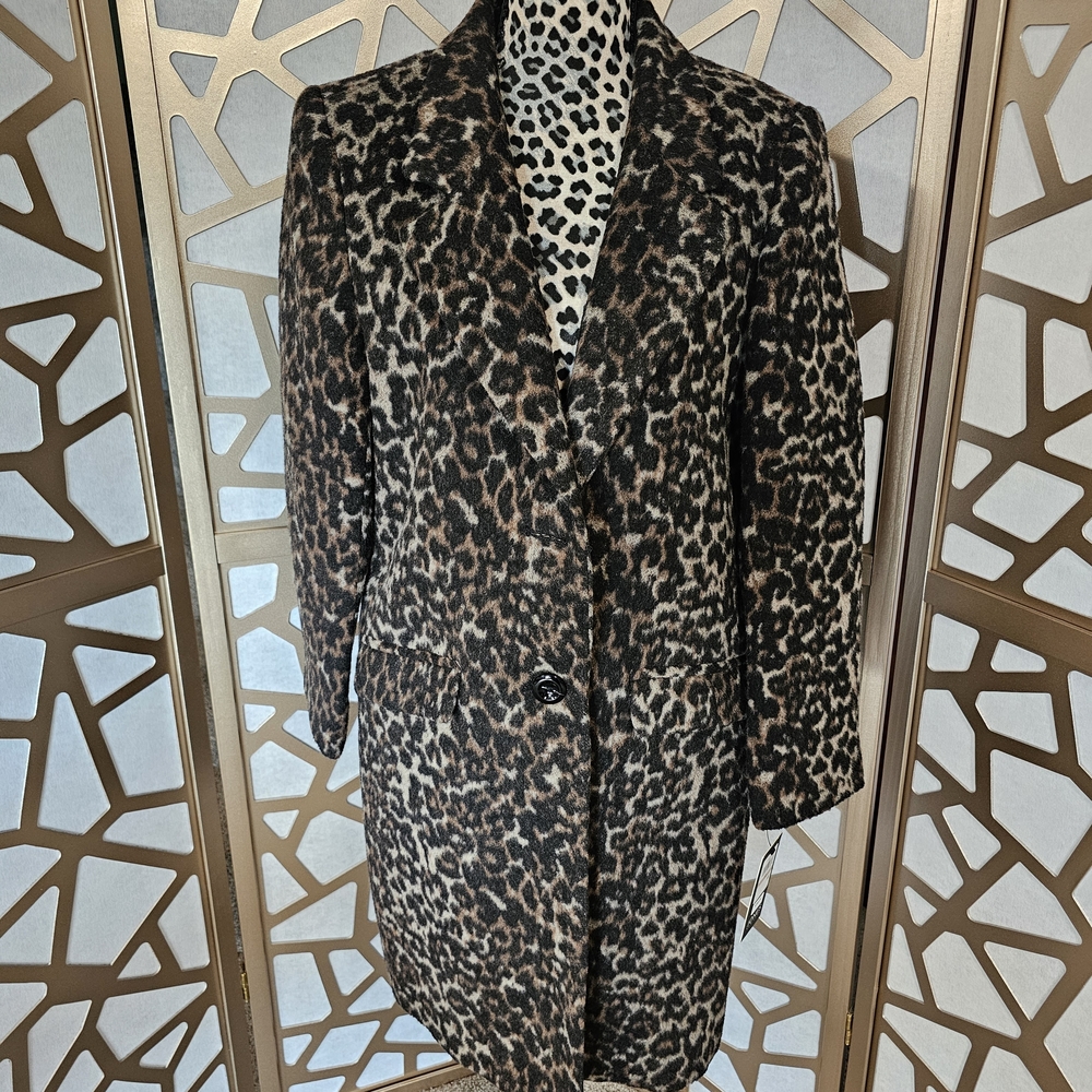 Jones New York Leopard Print Coat